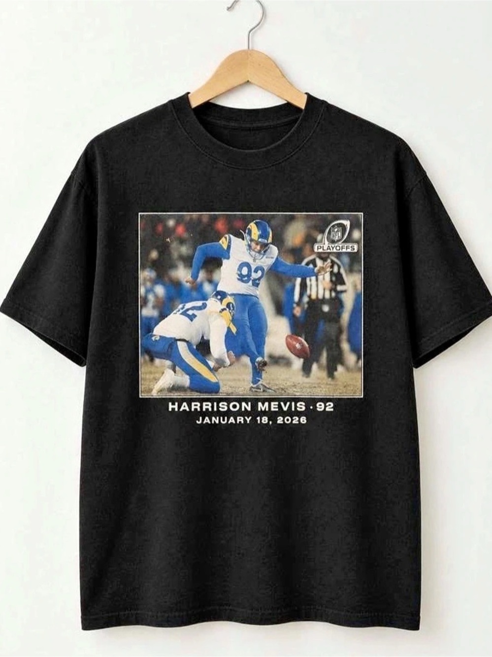 BreakingT Harrison Mevis: The Thiccer Kicker Graphic Black T-Shirt